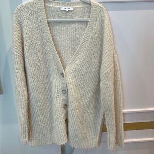FRAME Cream Knit Cardigan